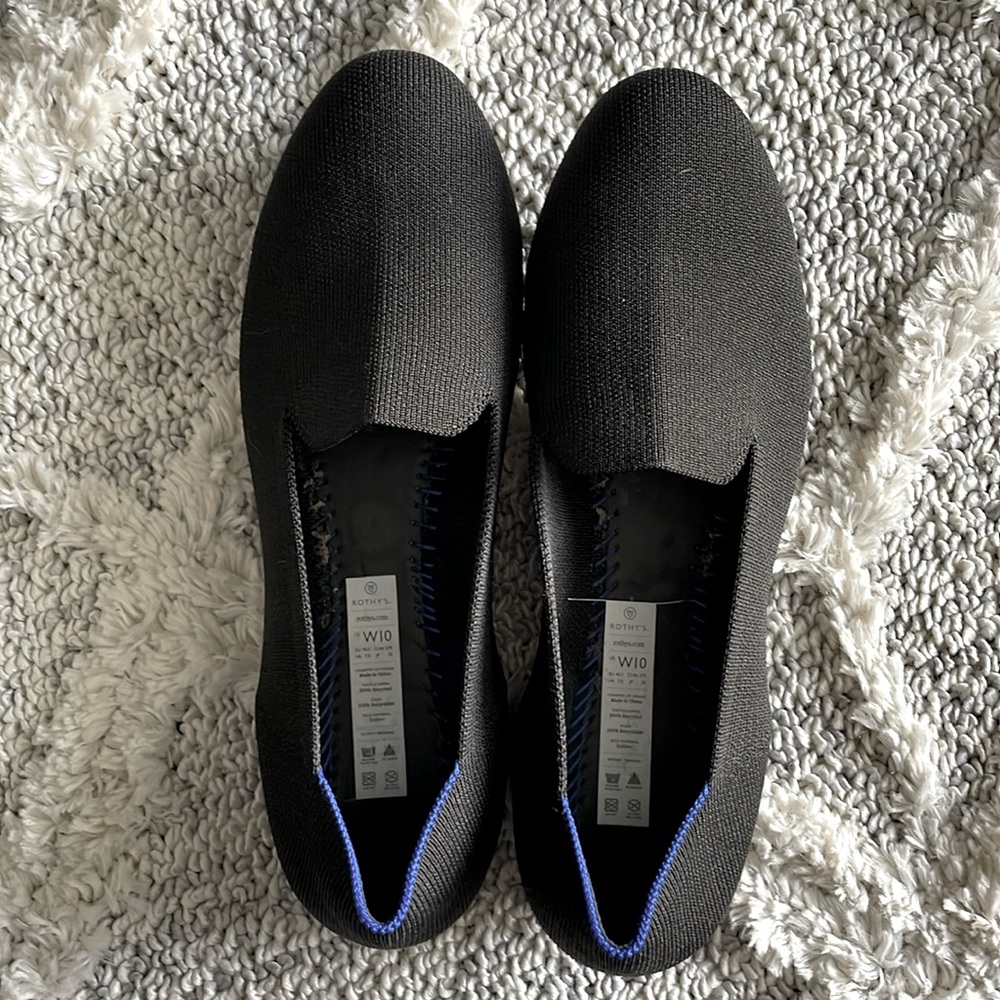 Black Rothy’s flats sz 10